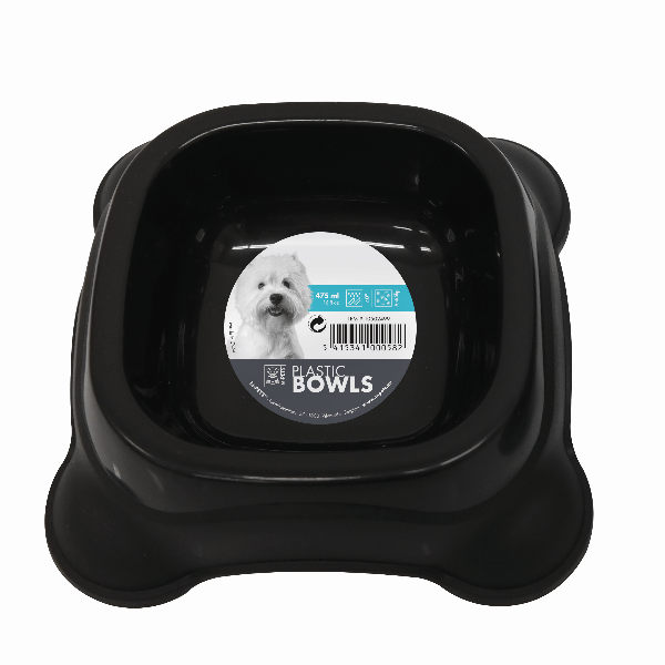 Durable Plastic Pet Bowl for Dogs & Cats - Non-Slip, Easy to Clean Pet Food and Water Dish - Perfect for Indoor, Outdoor, Travel, and Daily Feeding