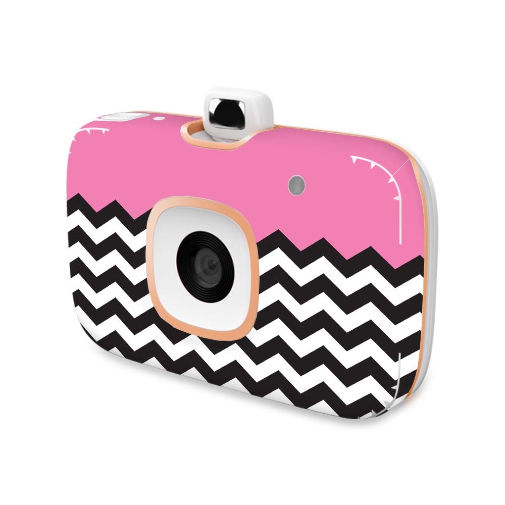 MightySkins Vinyl Decal Wrap Cover Compatible with HP Sprocket 2-in-1 Photo Printer - Pink Chevron Pattern | Protective & Durable Skin for HP Printer | Easy to Apply & Remove | Made in USA | Perfect for Home, Office & Travel Use