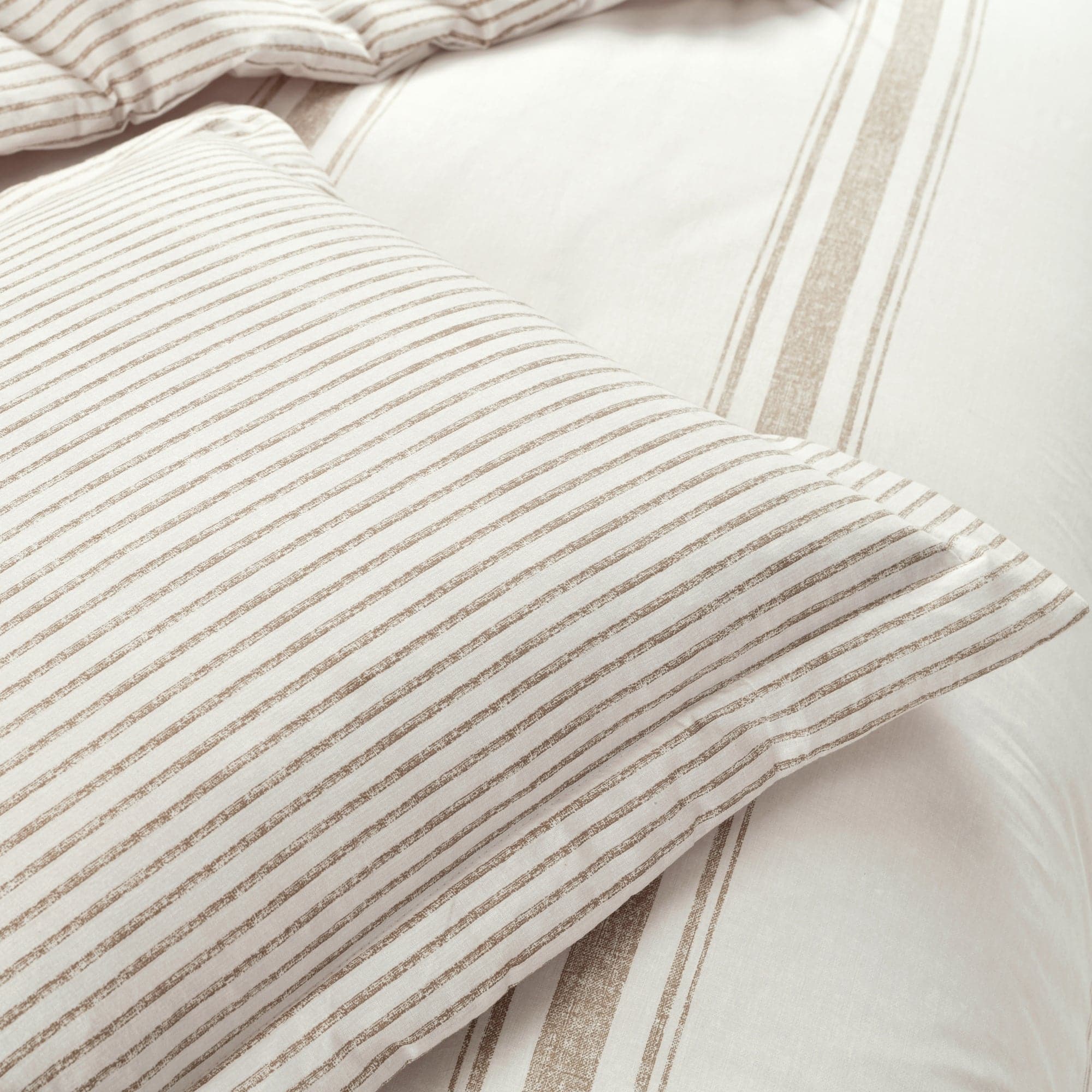 Farmhouse Stripe 100% Cotton Duvet Cover Set - Soft Breathable Bedding for Cozy Bedroom Decor - Perfect for Master Bedroom, Guest Room & Airbnb Stays