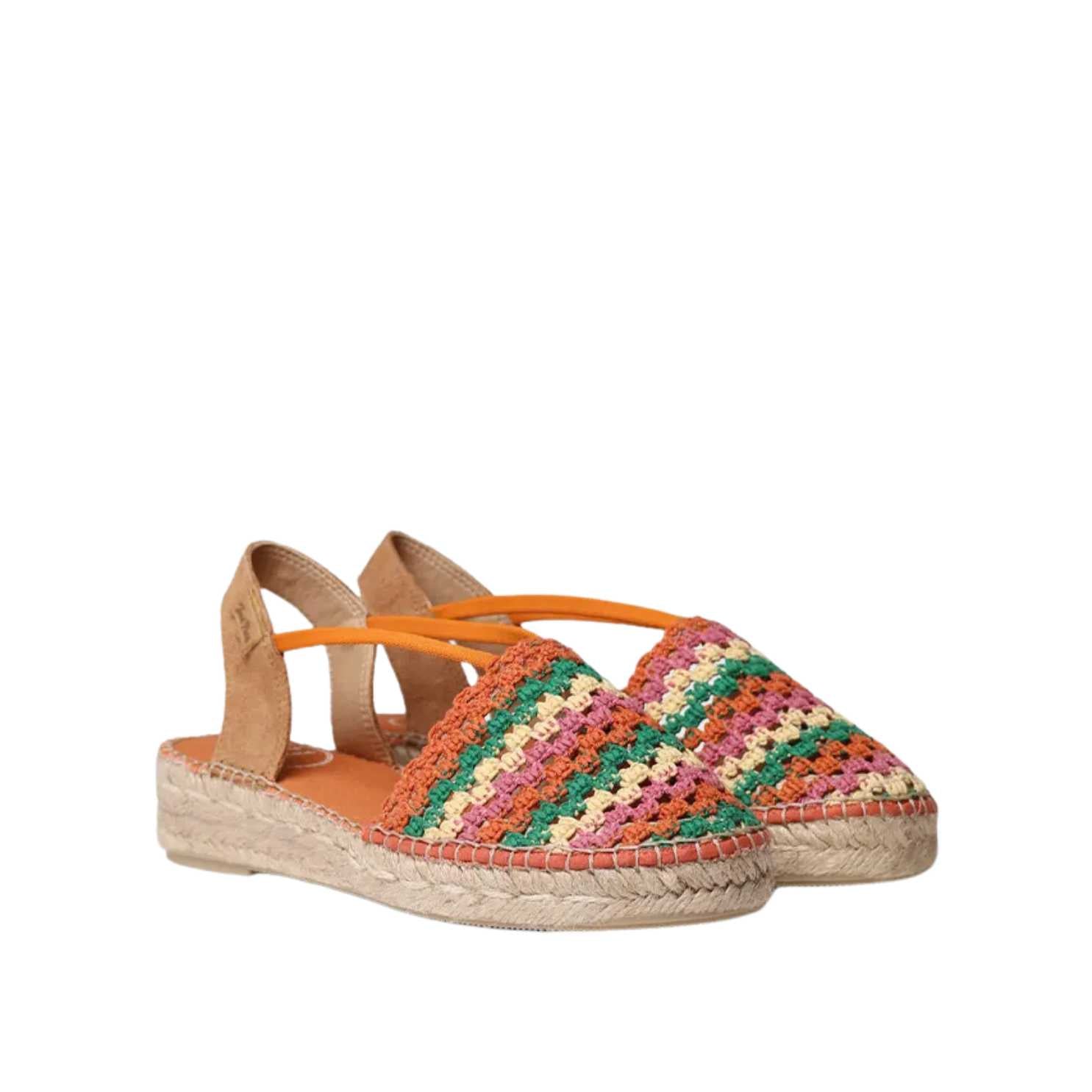 Women's Multicolor Cotton Blend Espadrilles - Emilia Comfortable Summer Slip-On Shoes for Beach, Vacation & Casual Wear