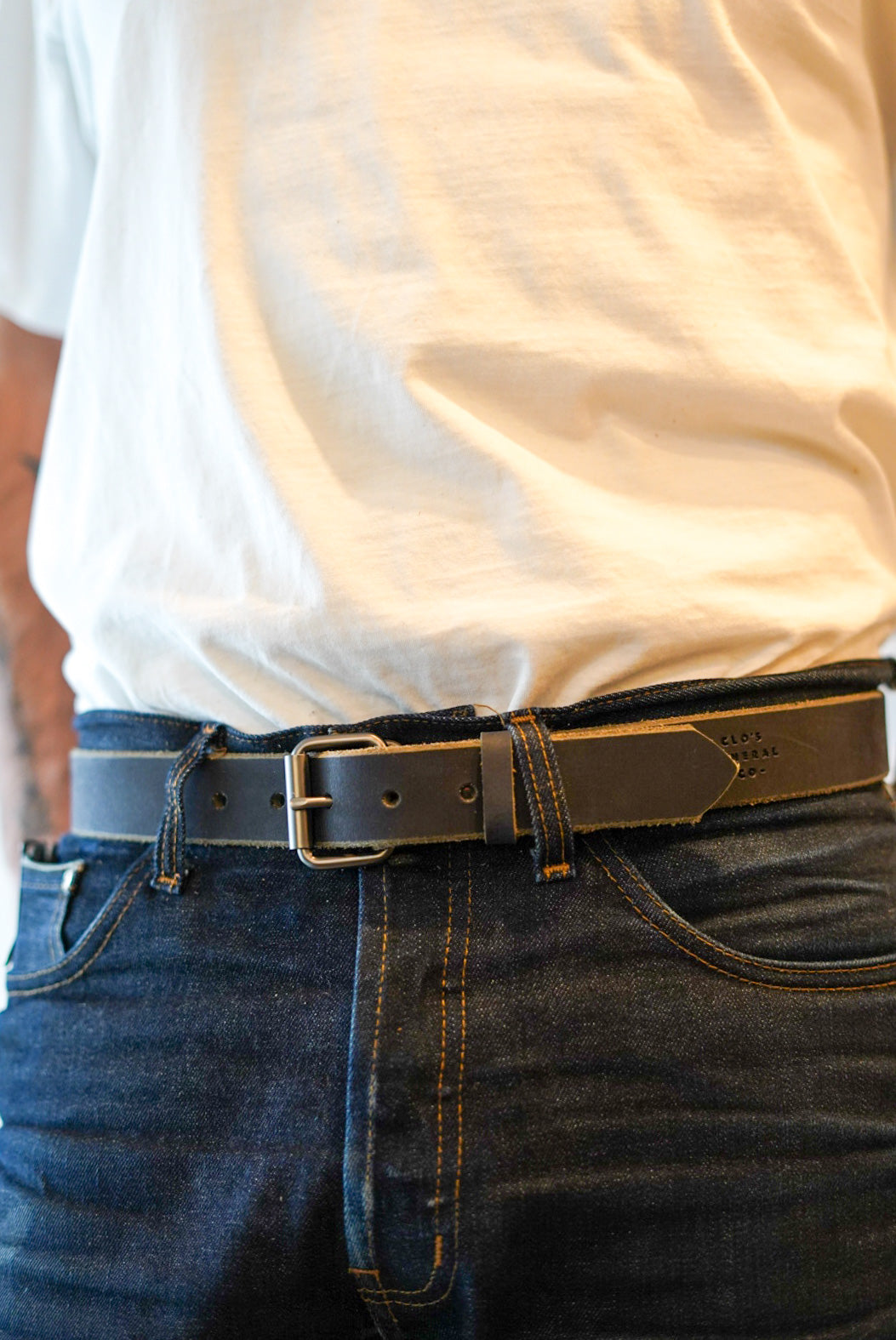 Premium 1 1/4 Inch Water Buffalo Leather Belt with Black Finish & Gunmetal Hardware - Durable Dress Belt for Men, Perfect for Office, Formal Events & Everyday Wear