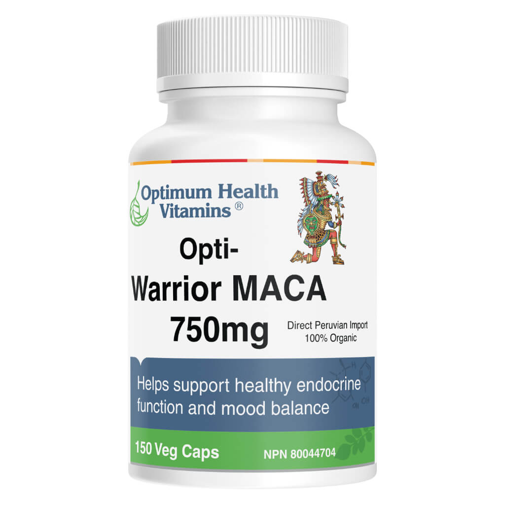 Opti Warrior Maca Root Supplement 750mg Capsules - Natural Energy Booster for Men & Women, Supports Stamina & Vitality - Perfect for Workout, Fitness & Daily Wellness