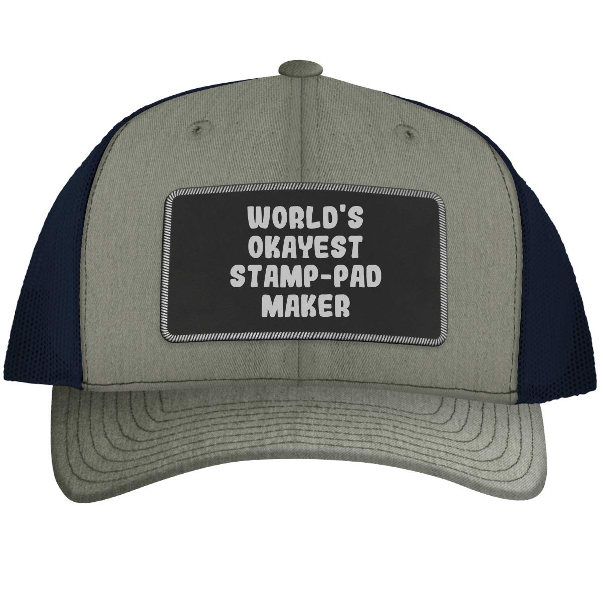 Premium Leather Black Patch Engraved Trucker Hat - Custom Stamp-Pad Maker Trucker Cap for Men & Women - Perfect for Outdoor Activities, Road Trips, and Casual Wear