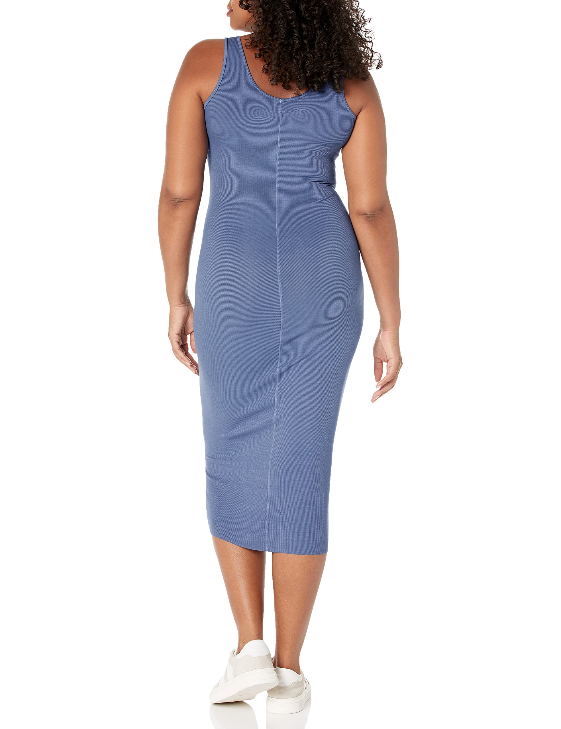 Enza Costa Women's Stretch Silk Rib Tank Midi Dress - Elegant Sleeveless Summer Dress for Weddings, Parties & Special Occasions