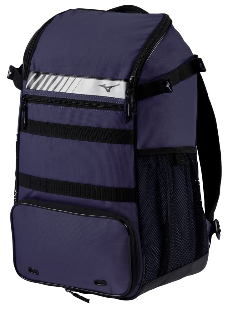 Mizuno Organizer 23 Backpack for Men & Women - Waterproof Travel Backpack with Multiple Pockets - Perfect for Gym, Hiking, School & Business Travel (Navy Blue)