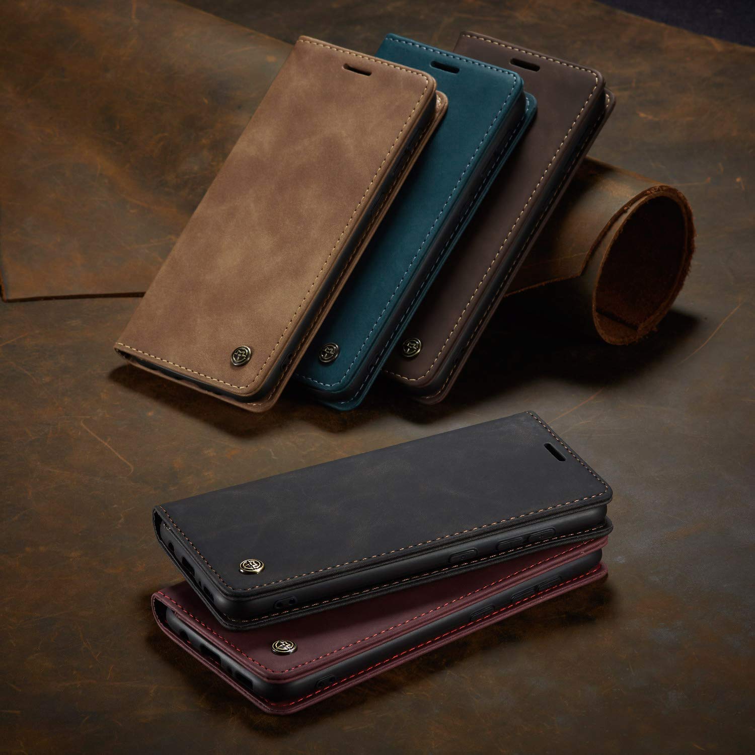 Samsung Galaxy A51 Wallet Case with Magnetic Stand - Premium Leather Flip Cover with Card Holder & Kickstand for Samsung Galaxy A51 6.5