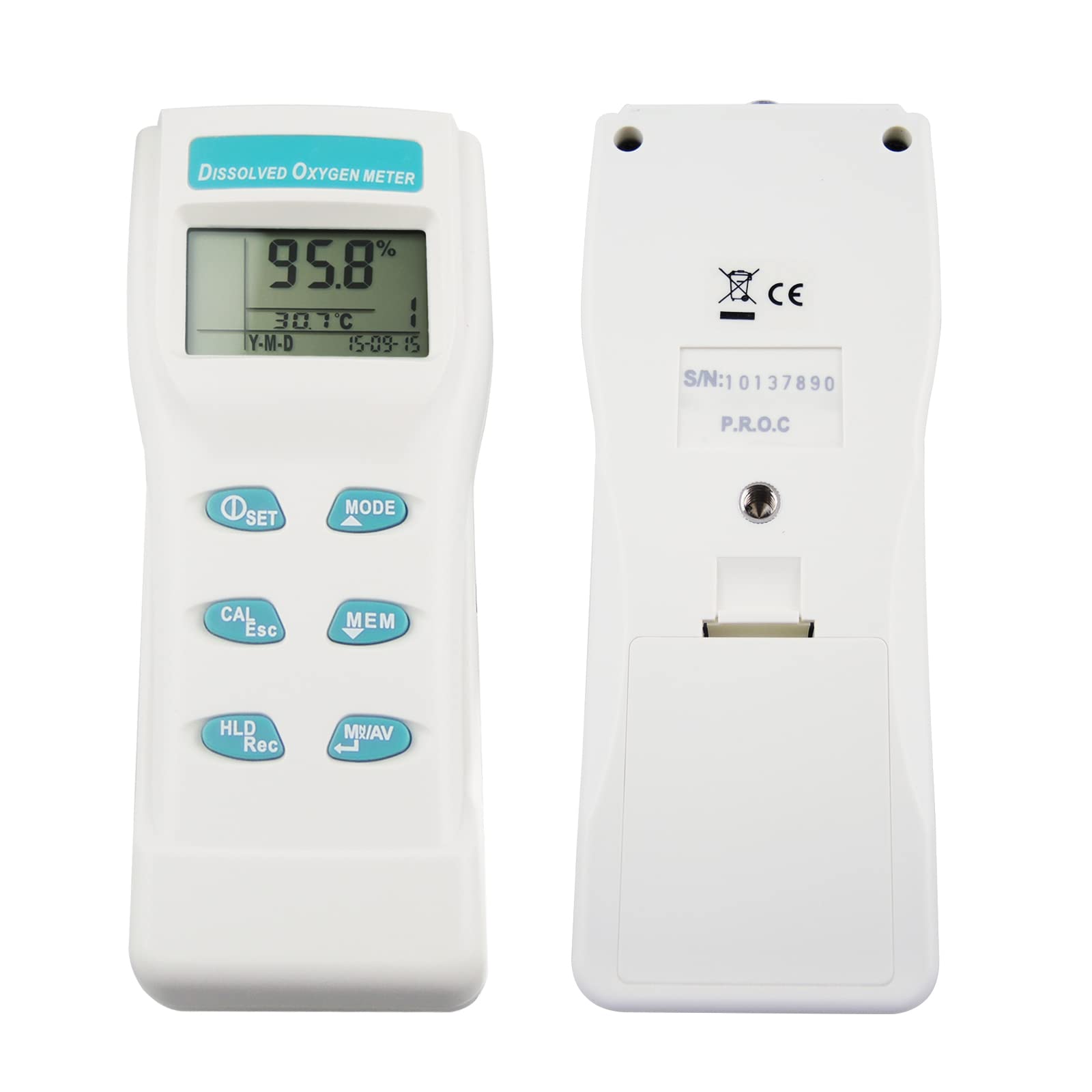 Portable Digital Dissolved Oxygen Meter with Temperature Sensor - 99 Data Logging Groups, DO Analyzer for Aquarium, Hydroponics, Ponds & Water Testing | Perfect for Home, Lab & Field Use