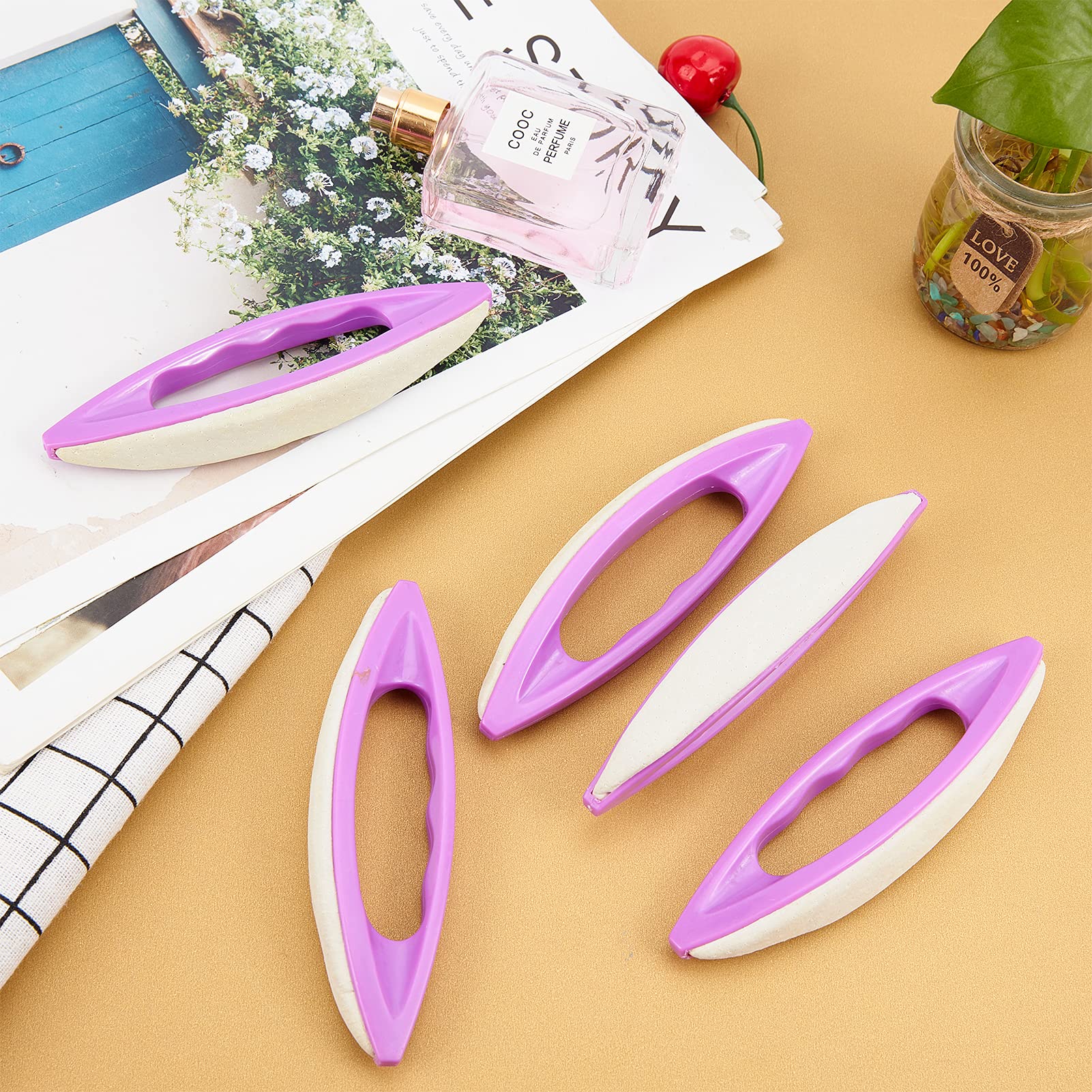 5Pcs Premium Chamois Nail Buffer Files - Professional Sheep Leather Nail Polishing Tools for Home DIY & Salon Use | Perfect for Manicures, Pedicures & Nail Art Care