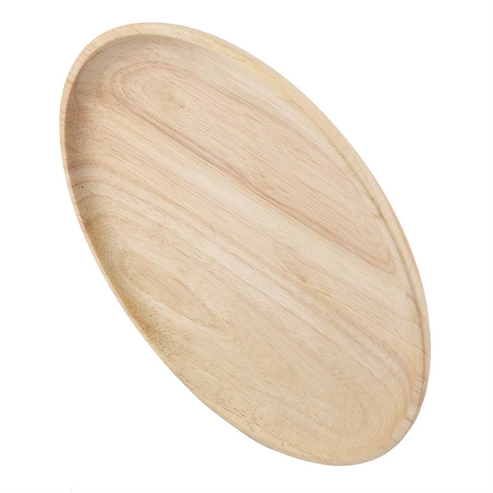 Elegant Round Wooden Tea Tray - 12.5x12.5cm Serving Plate for Sushi, Snacks & Fruits - Perfect for Home, Ottoman & Japanese Tea Ceremony