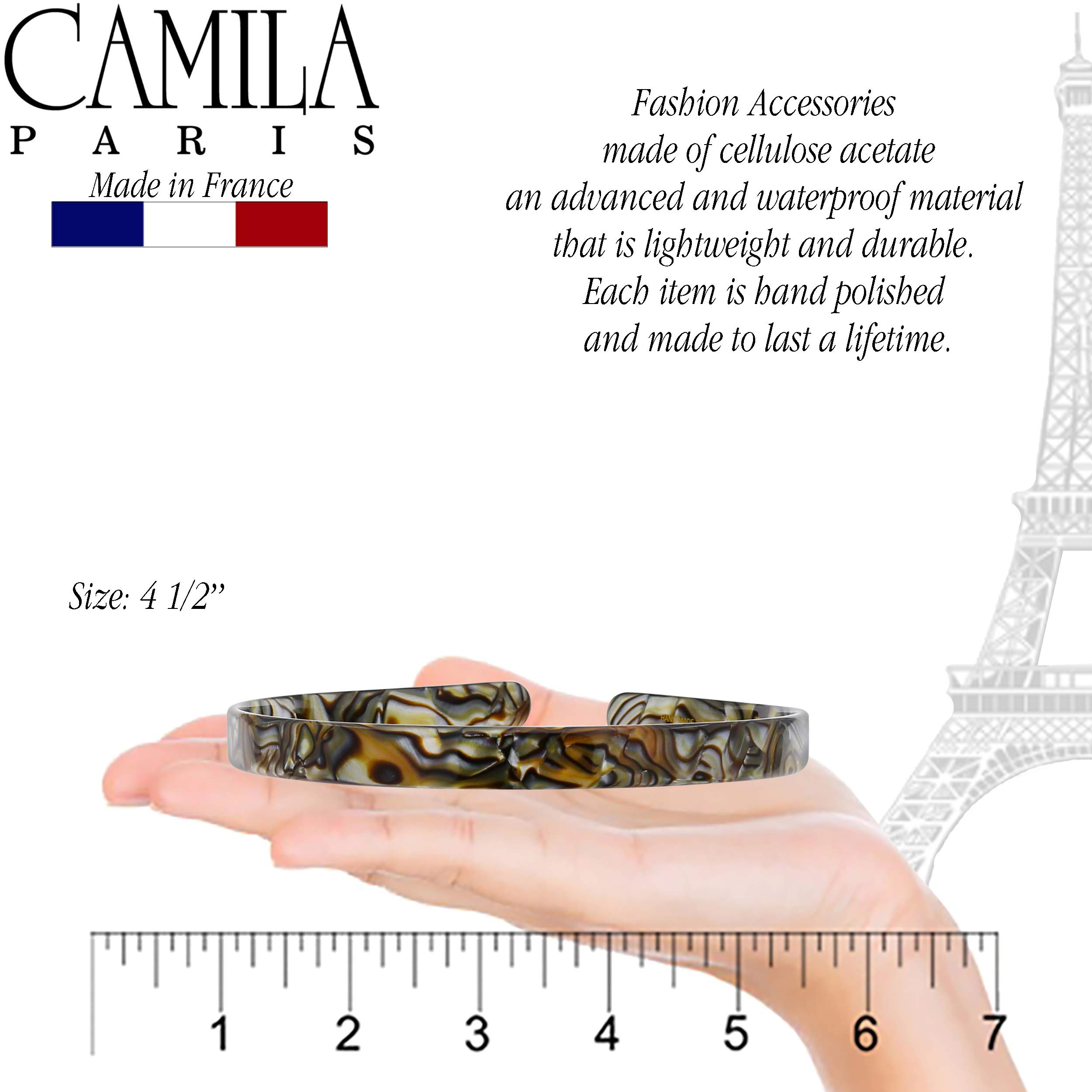 Camila Paris CP2005 French Headband for Women - Handmade Onyx Hair Band with Strong Hold Grip | Lightweight, Flexible & Non-Slip | Durable Styling Hair Accessories for Girls & Women | Made in France | Perfect for Workouts, Weddings & Everyday Wear