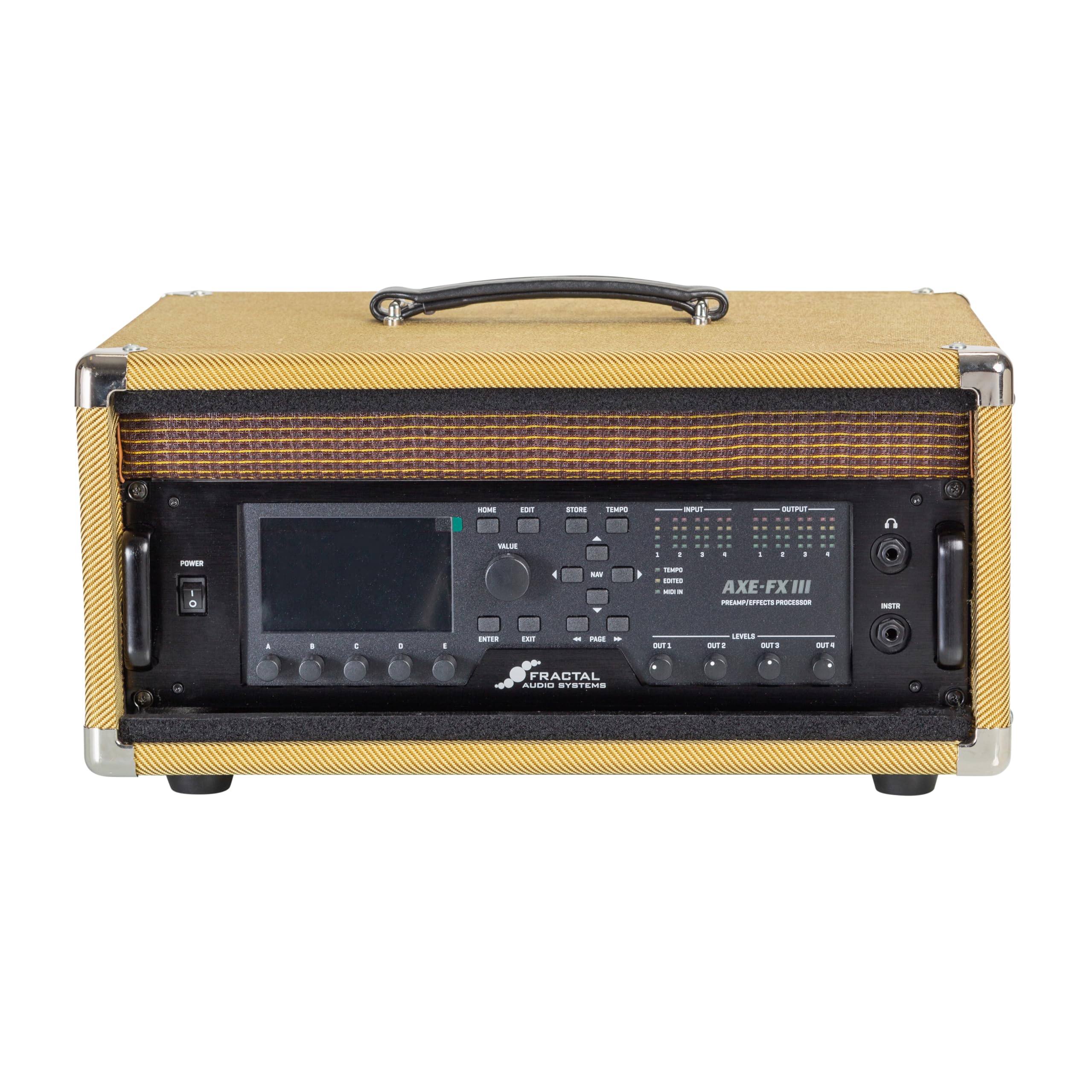 Vintage Gator Cases Retro Series 4U Tweed Amp Rack Case (GR-RETRORACK-4TW) - Perfect for Guitarists & Musicians, Studio & Stage Use