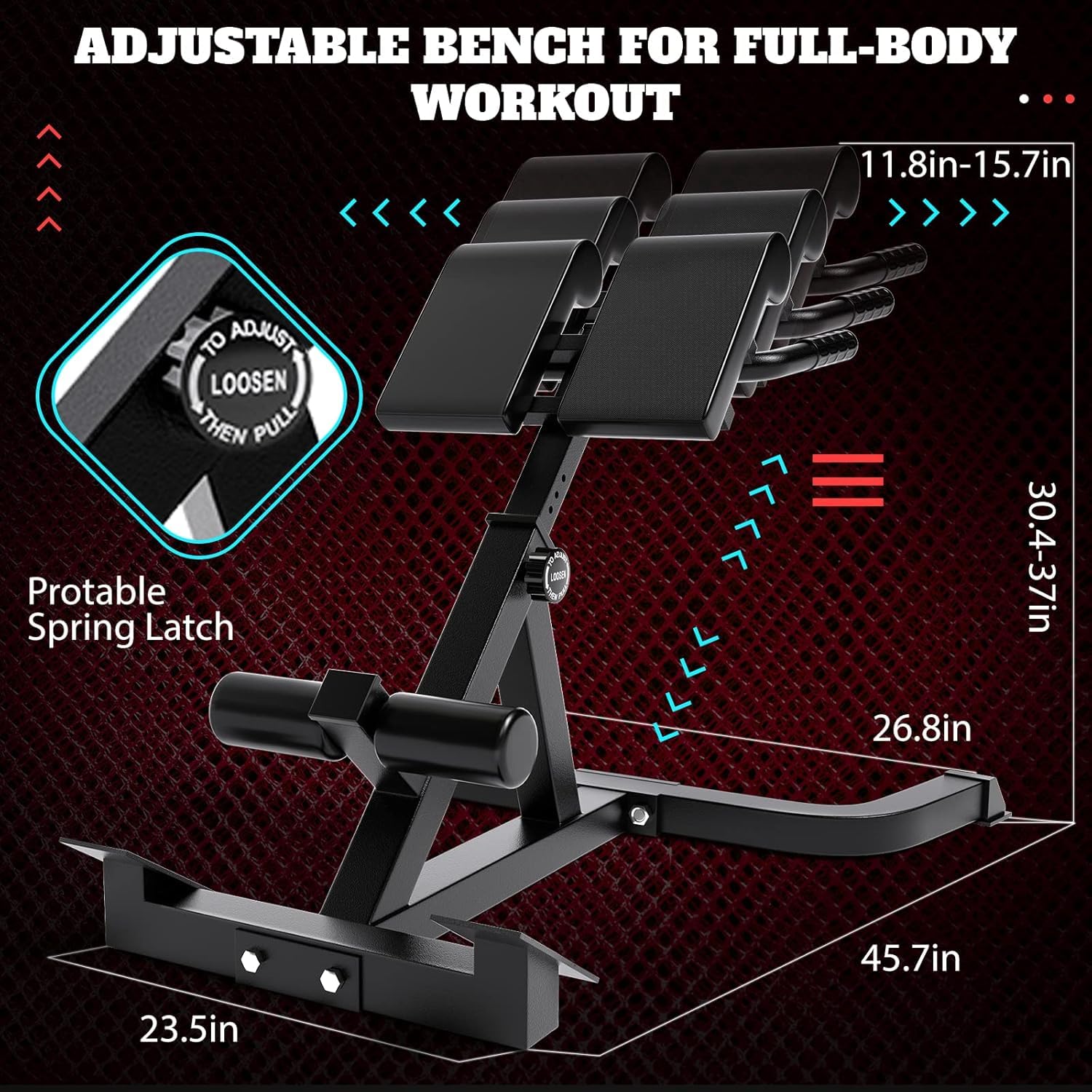 Roman Chair - Hyperextension Bench for Back & Ab Workouts | Multi-Functional Abdominal Exercise Equipment for Home Gym | Strengthen Core & Legs | Perfect for Men & Women Full Body Training