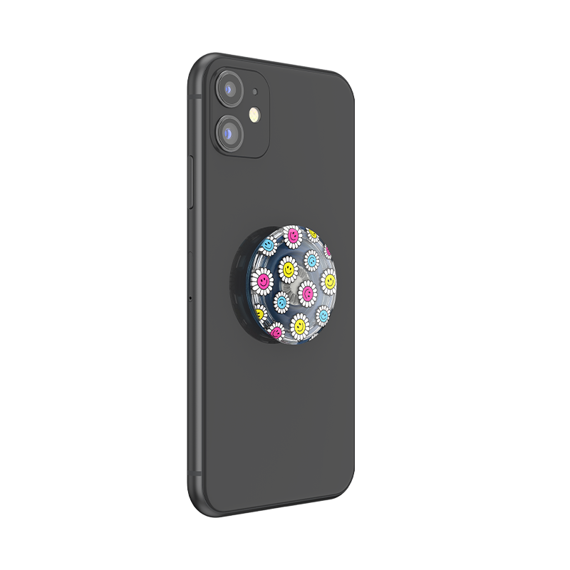 Translucent Blue Kawaii Daisies PopGrip - Cute Phone Grip Stand for iPhone & Samsung - Perfect for Gaming, Selfies, and Everyday Use