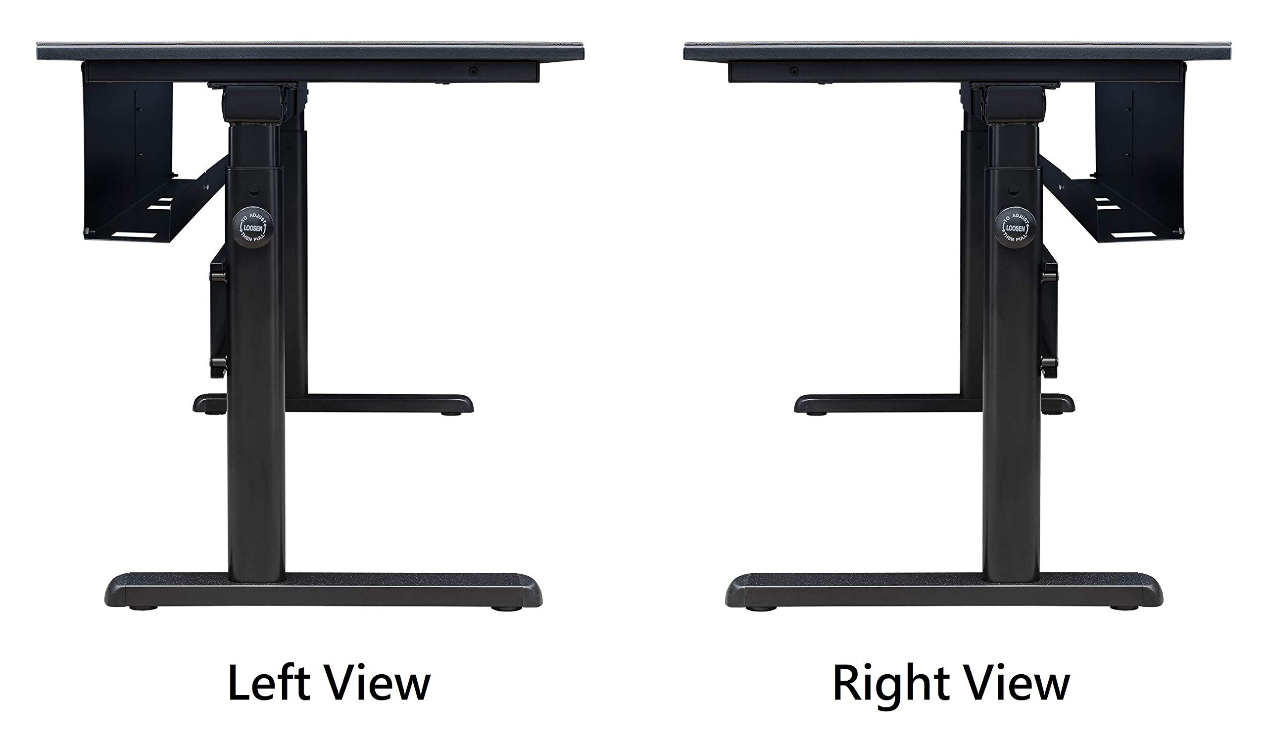 Thermaltake Level 20 GT Battlestation Gaming Desk - Adjustable Height, Scratch Resistant Surface, Full-Sized Desk Mat (Black) - Perfect for PC Gaming Setup, Streaming & Home Office Workstation