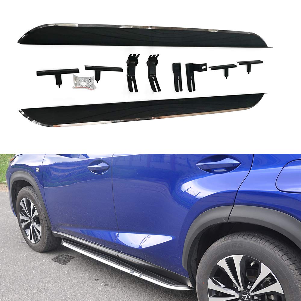 2PCS Side Step Running Boards for Lexus NX 200/300h 2015-2020 - Durable Nerf Bar & Door Protection - Perfect for Off-Roading & Daily Use