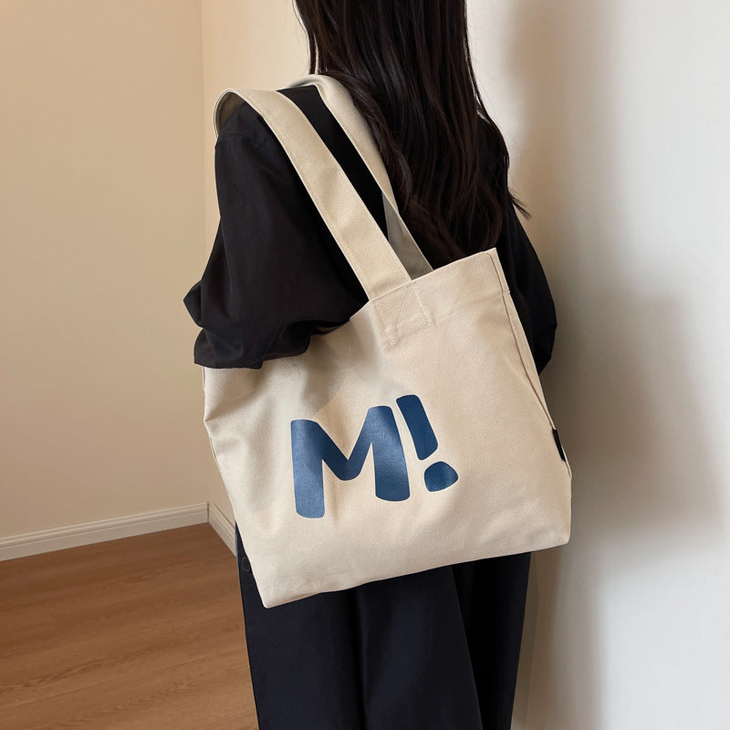 Eco-Friendly Canvas Tote Bags for Women - Large Capacity Printed Shoulder Shopping Bags - Perfect for Grocery Shopping, Beach Trips and Daily Use