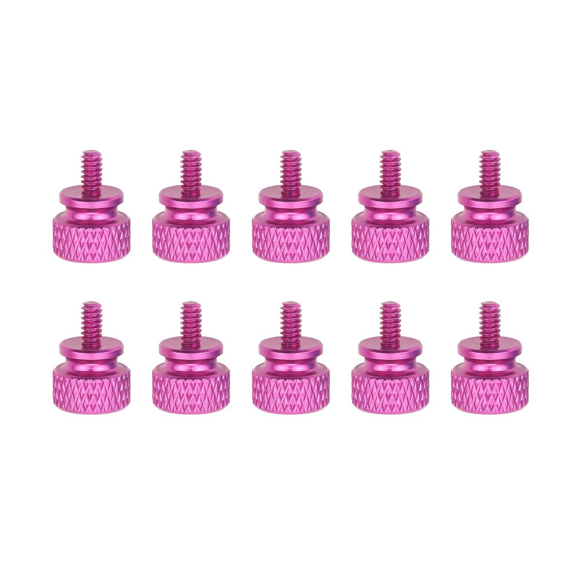 10Pcs Purple 6-32 Fully Threaded Knurled Thumb Screws for PC Computer Case - Perfect for DIY PC Builds & Hardware Upgrades
