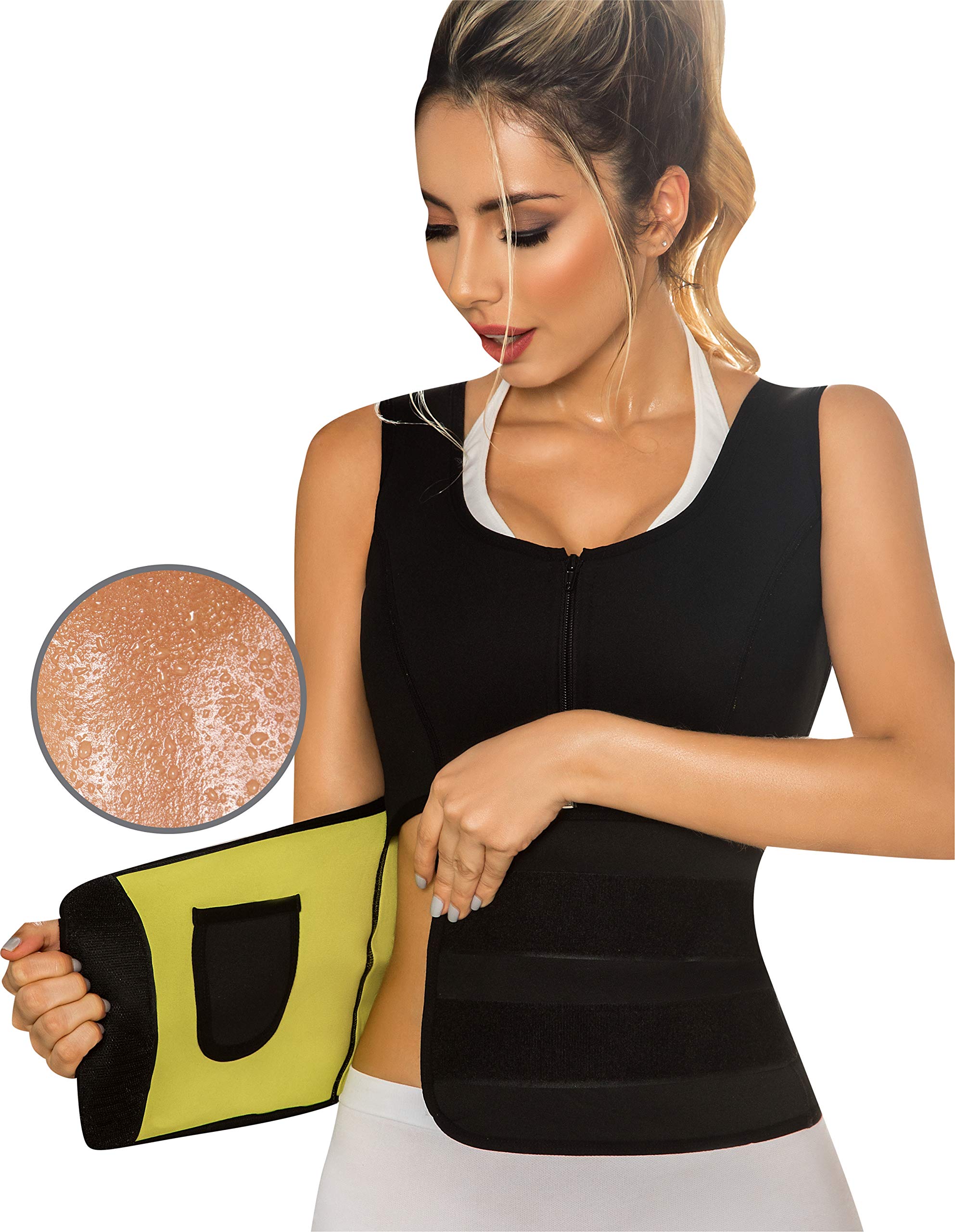Aranza Women's Waist Trainer Corset Vest - Neoprene Sauna Suit Tank Top for Weight Loss | Colombian Shapewear Body Shaper Shirt for Tummy Control & Postpartum Recovery | Perfect for Gym, Workout & Everyday Wear