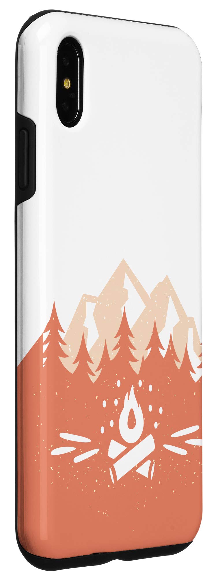 iPhone XS Max Case - Durable Campfire Mountain Design - Shockproof & Scratch-Resistant Phone Cover for Outdoor Camping, Hiking & Travel