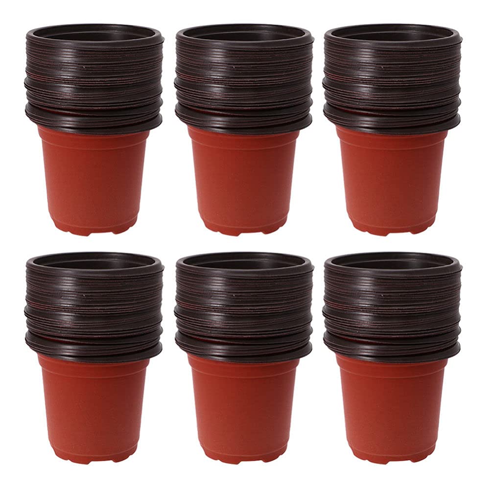 150pcs Plastic Plant Nursery Pots - Seed Starting Pots & Flower Containers for Indoor/Outdoor Gardening - Perfect for Seedlings, Herbs, Succulents and Home Garden Planting