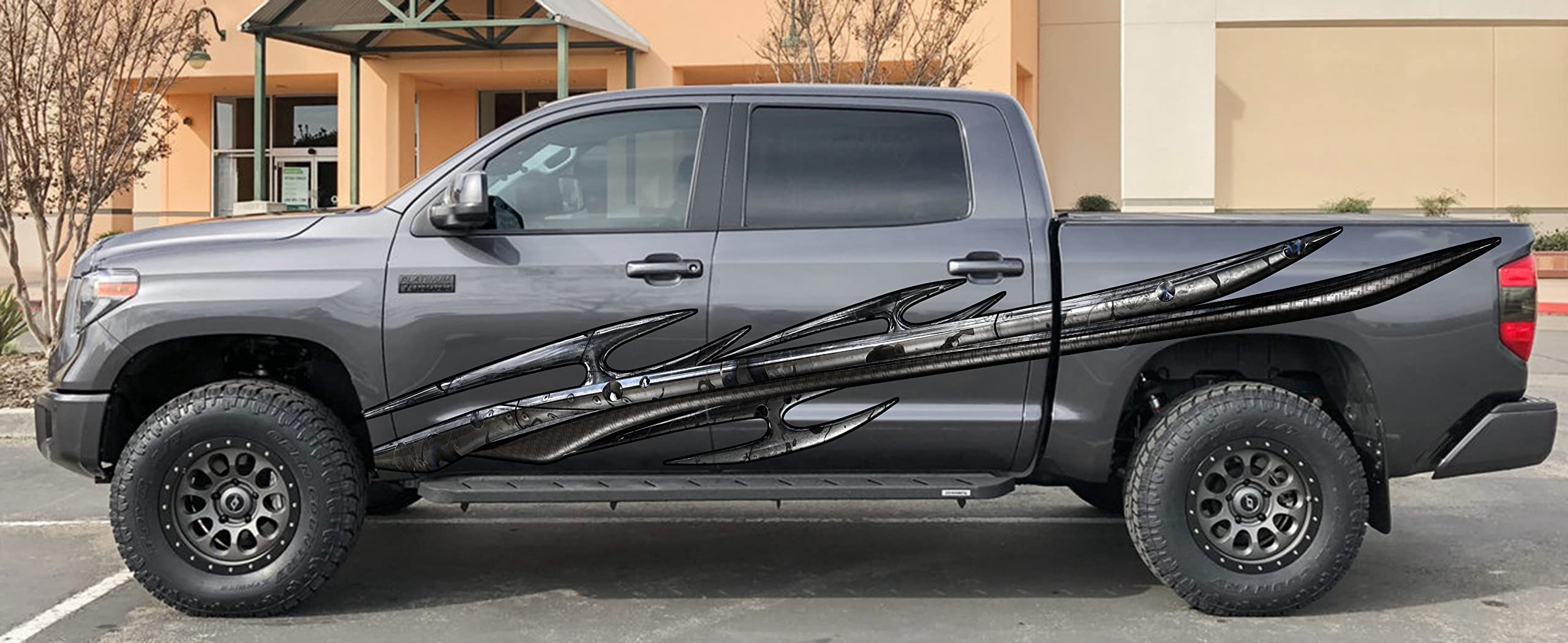 3D Tribal Car Vinyl Sticker - Waterproof Decal for Trucks, SUVs, Windows (20x70 inches) | Street Racing Graphics with Skull Design | Perfect for Car Enthusiasts & Custom Vehicle Styling