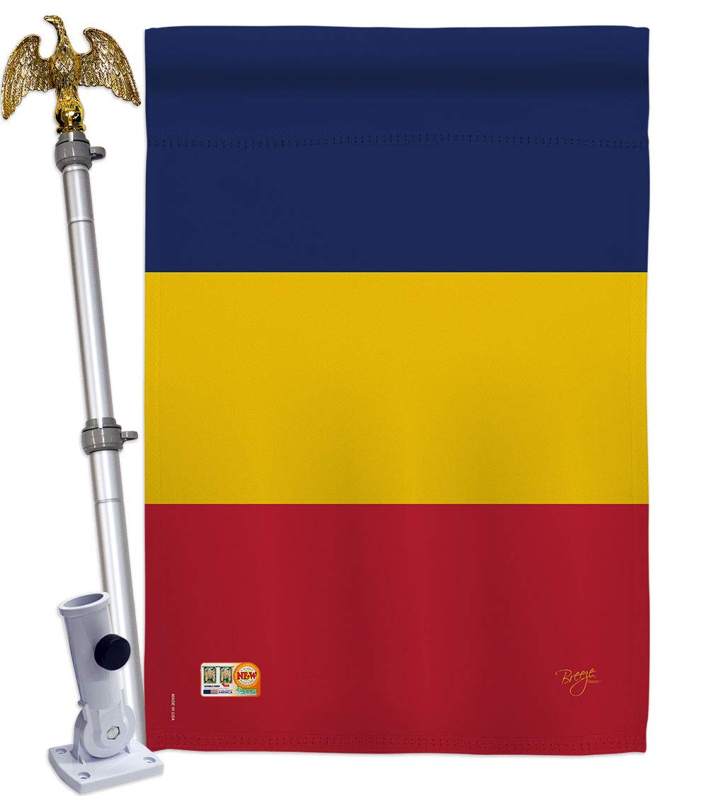 Chad Nationality House Flag Set 28x40