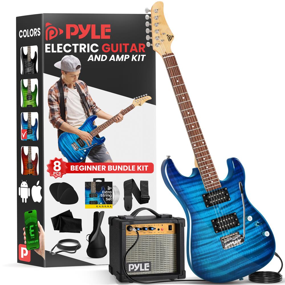 Complete Electric Guitar Starter Kit with Amp, Tuner & Accessories - Perfect for Beginners & Home Practice | Rock, Blues & Metal Playing