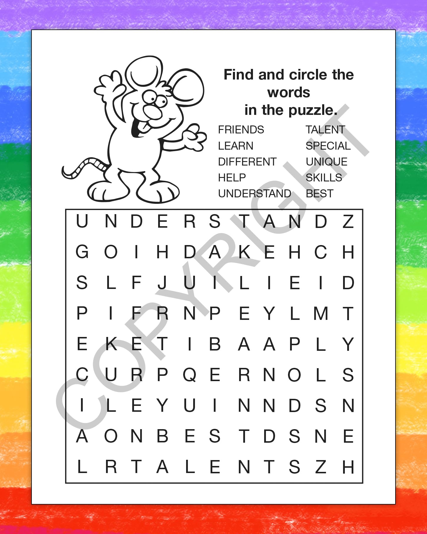 ZOCO Custom Coloring Books Bulk Pack (250 Sheets) - Kindness & Tolerance Themed Educational Activities for Kids - No Crayons Included | Perfect for Classrooms, Birthday Parties & Homeschooling