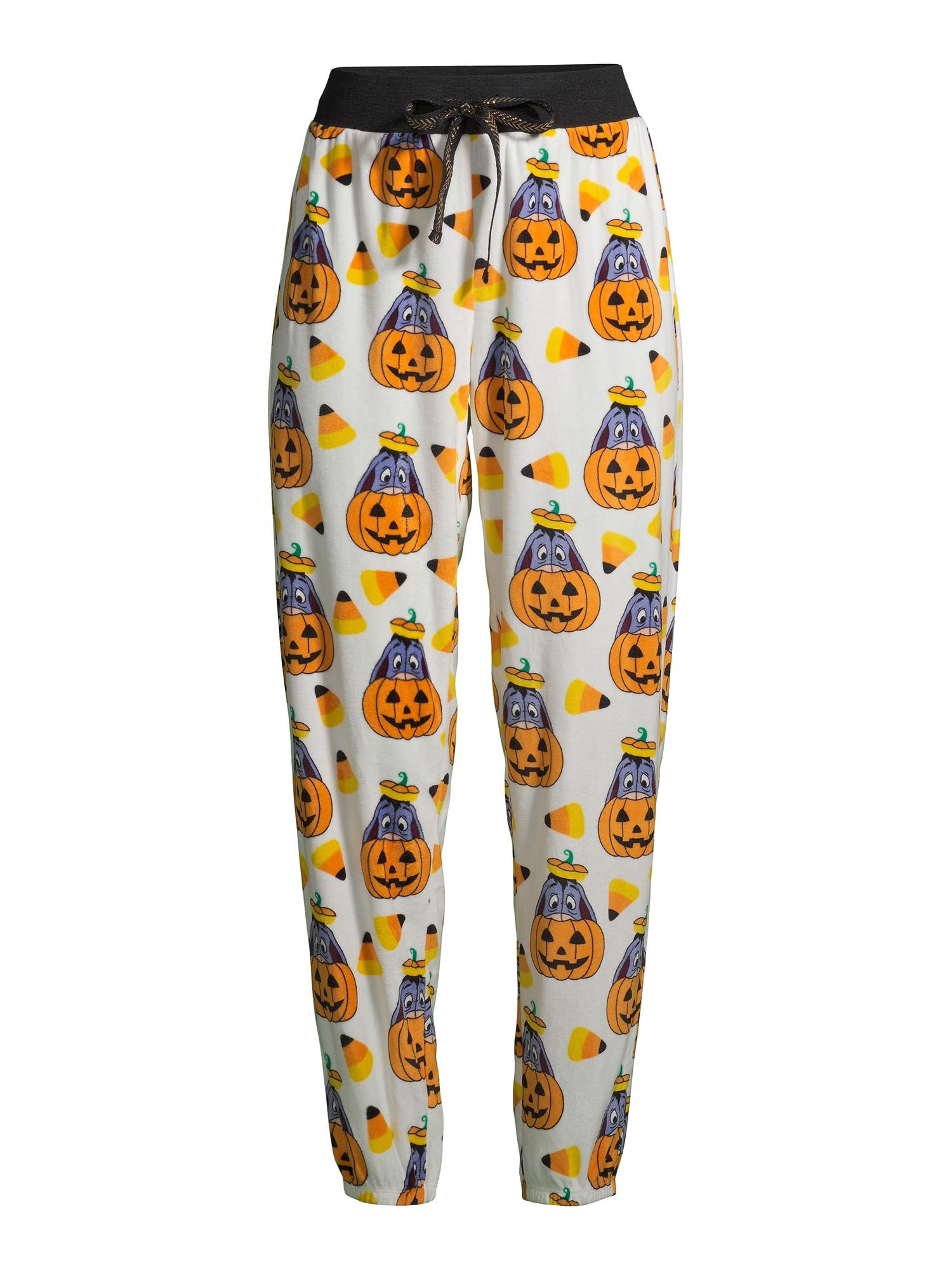 Eeyore Halloween Winter White Jogger Sleep Pants for Women - Cozy Fleece Lounge Pants, X-Large - Perfect for Christmas Gifts, Sleepwear & Relaxing at Home