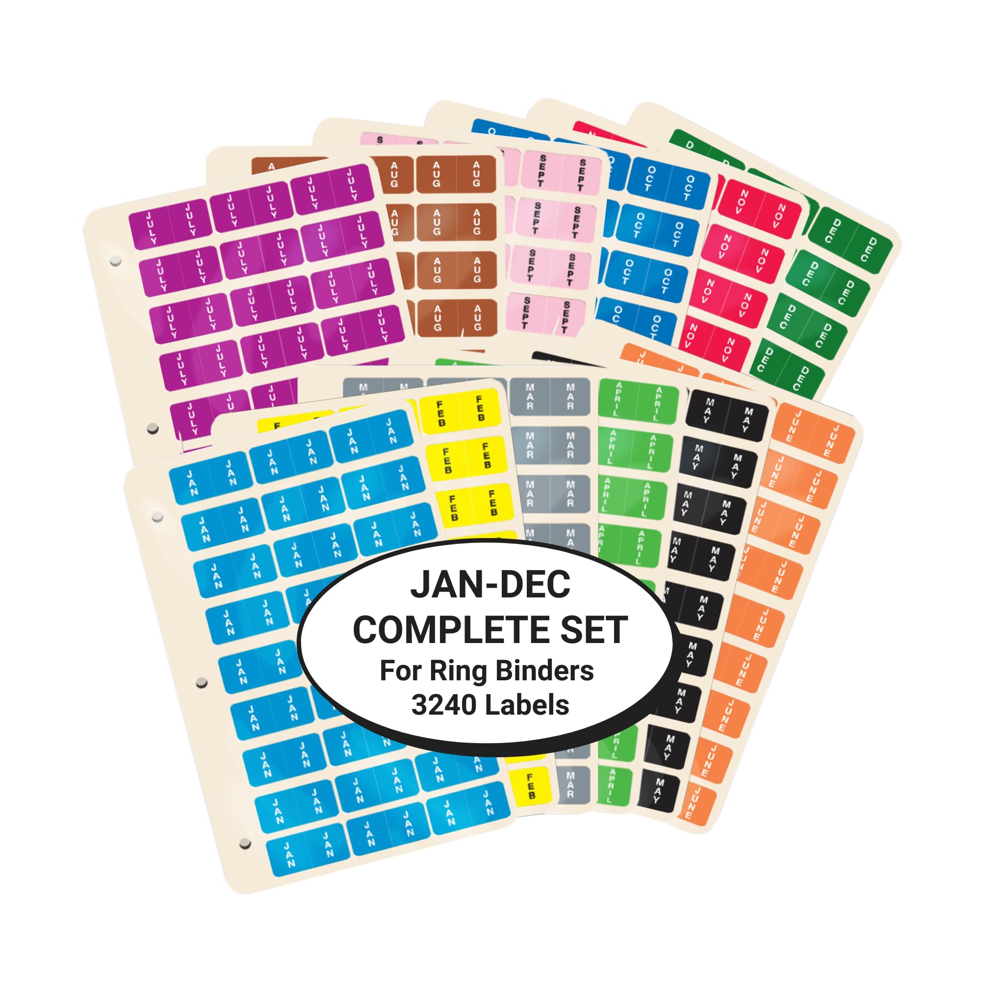 Doctor Stuff - File Folder Month Labels (January to December) - 3/4