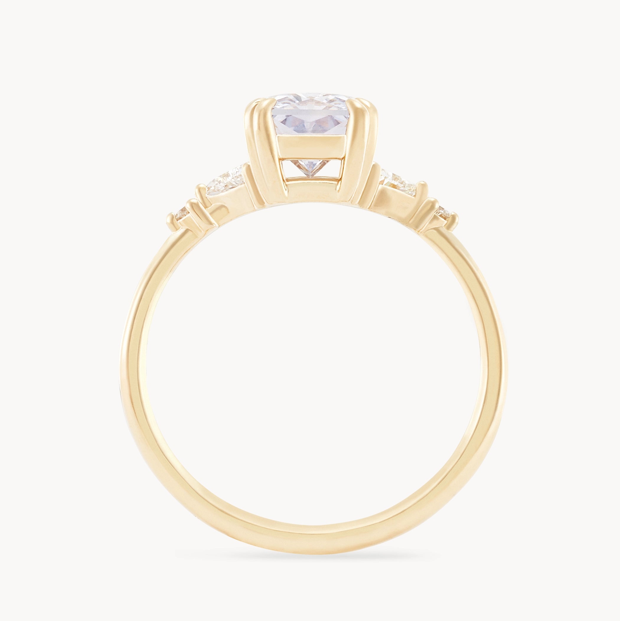Unique 14K Yellow Gold Twilight Mist Ring with Lavender Sapphire - Elegant Jewelry for Weddings, Anniversaries & Special Occasions