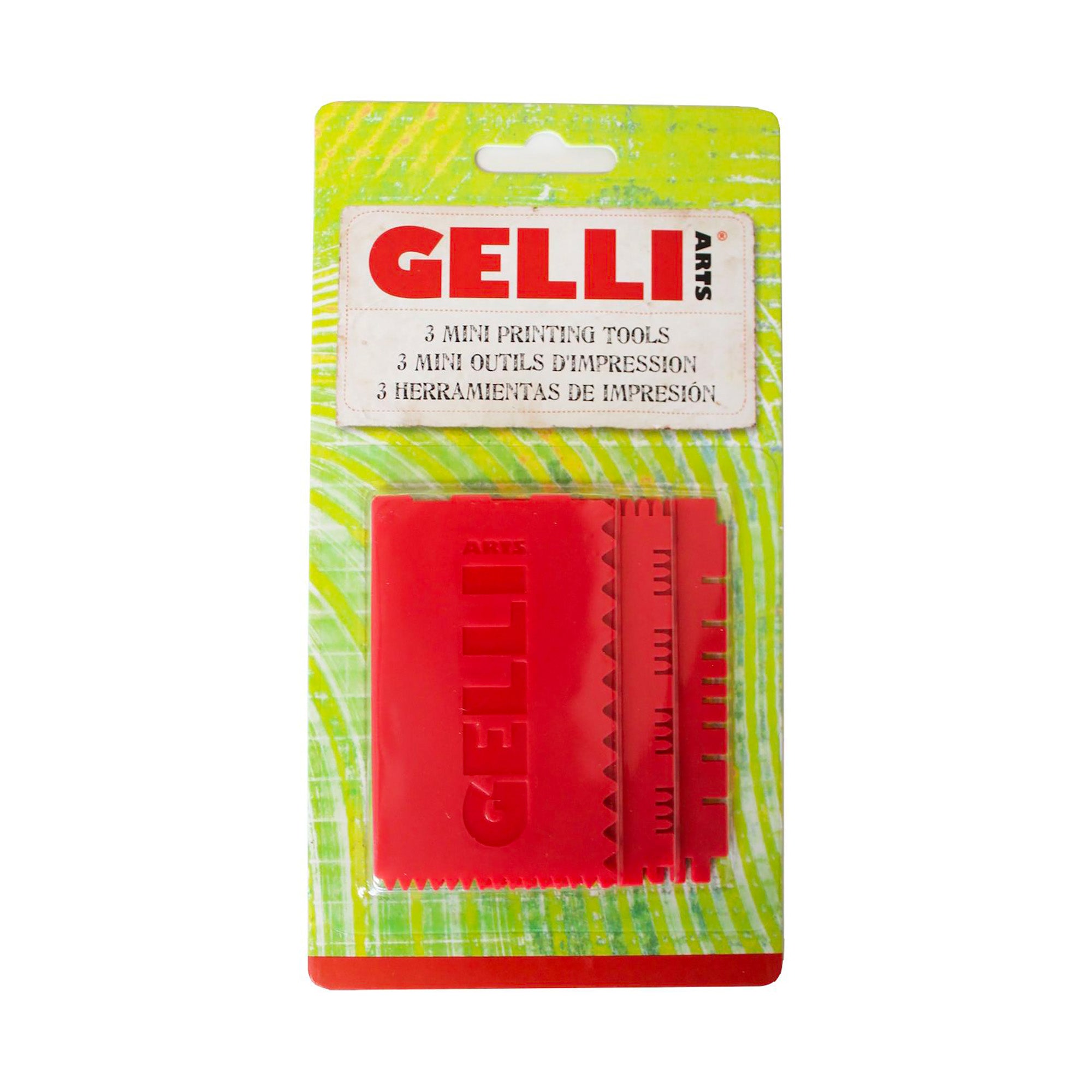 Gelli Arts Mini Printing Tools Set of 3 - Gel Plate Printing Supplies for DIY Crafts, Scrapbooking & Mixed Media Art Projects