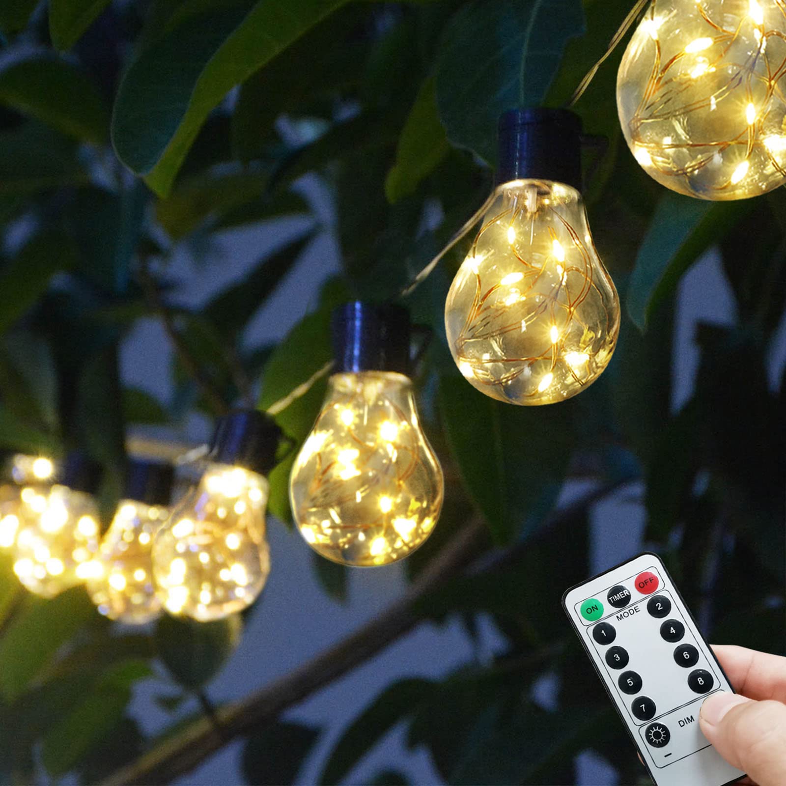 Homeleo 20 Bulb 100 LED Battery Operated Fairy Lights - Waterproof Decorative String Lights for Bedroom, Window, Wall, Garden, Gazebo | Perfect for Christmas, Birthday, Graduation Party & Camping Decorations