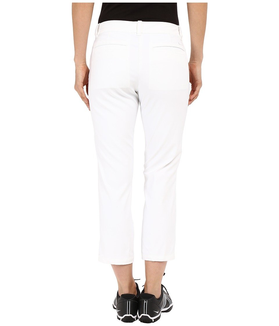Nike Golf Women's Tournament Crop Pants - White Size 14 | Breathable Stretch Golf Trousers for Women | Perfect for Golf Tournaments & Summer Practice