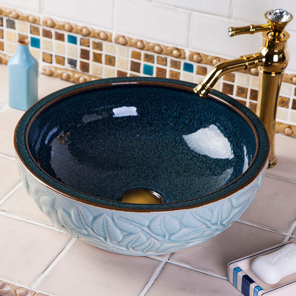LEFEDA Ceramic Vessel Sink - Modern Above Counter Bathroom Basin with Overflow, White Porcelain Art Sink for Vanity & Powder Room | Perfect for Contemporary Home, Hotel, and Spa Decor