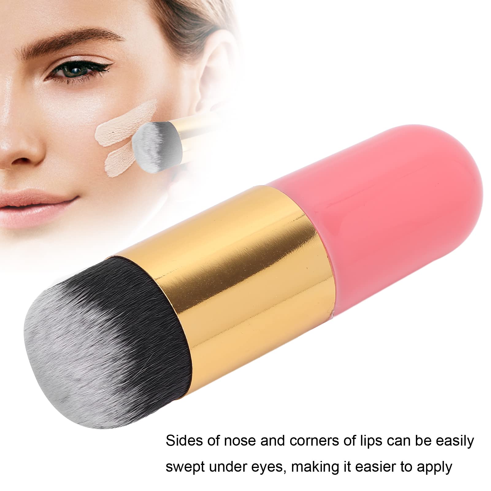 Liquid Foundation Brush - Pink Gold for Flawless Makeup & Blending