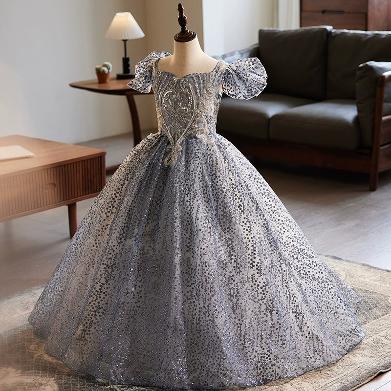 Sparkly Sequins Pageant Dress for Baby Girls - Elegant Toddler Birthday Party Gown | Perfect for Beauty Contests, Photoshoots & Special Occasions