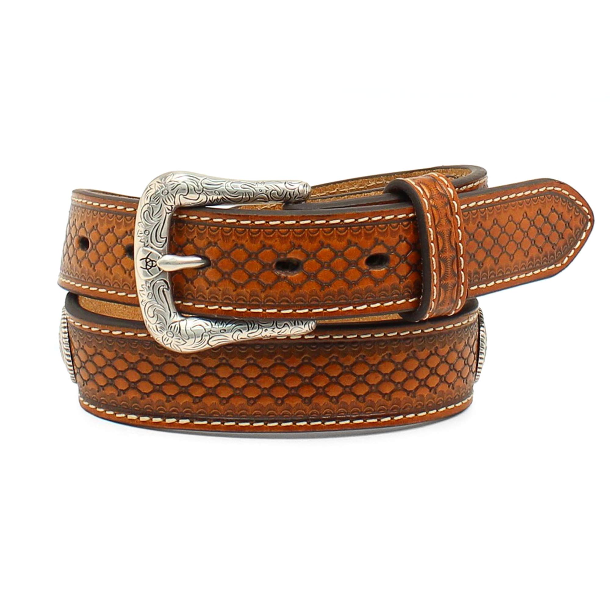 Ariat Kids Beaded Tooled Western Belt for Boys & Girls - Perfect for Rodeo, Cowboy Boots & Western Outfits