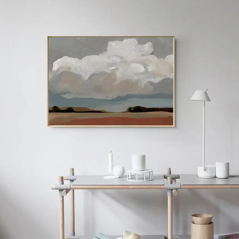 Ocean and Sky Painting #OS 009 - Handmade Canvas Wall Art for Home Decor, Office & Living Room - Beautiful Seascape Landscape Artwork