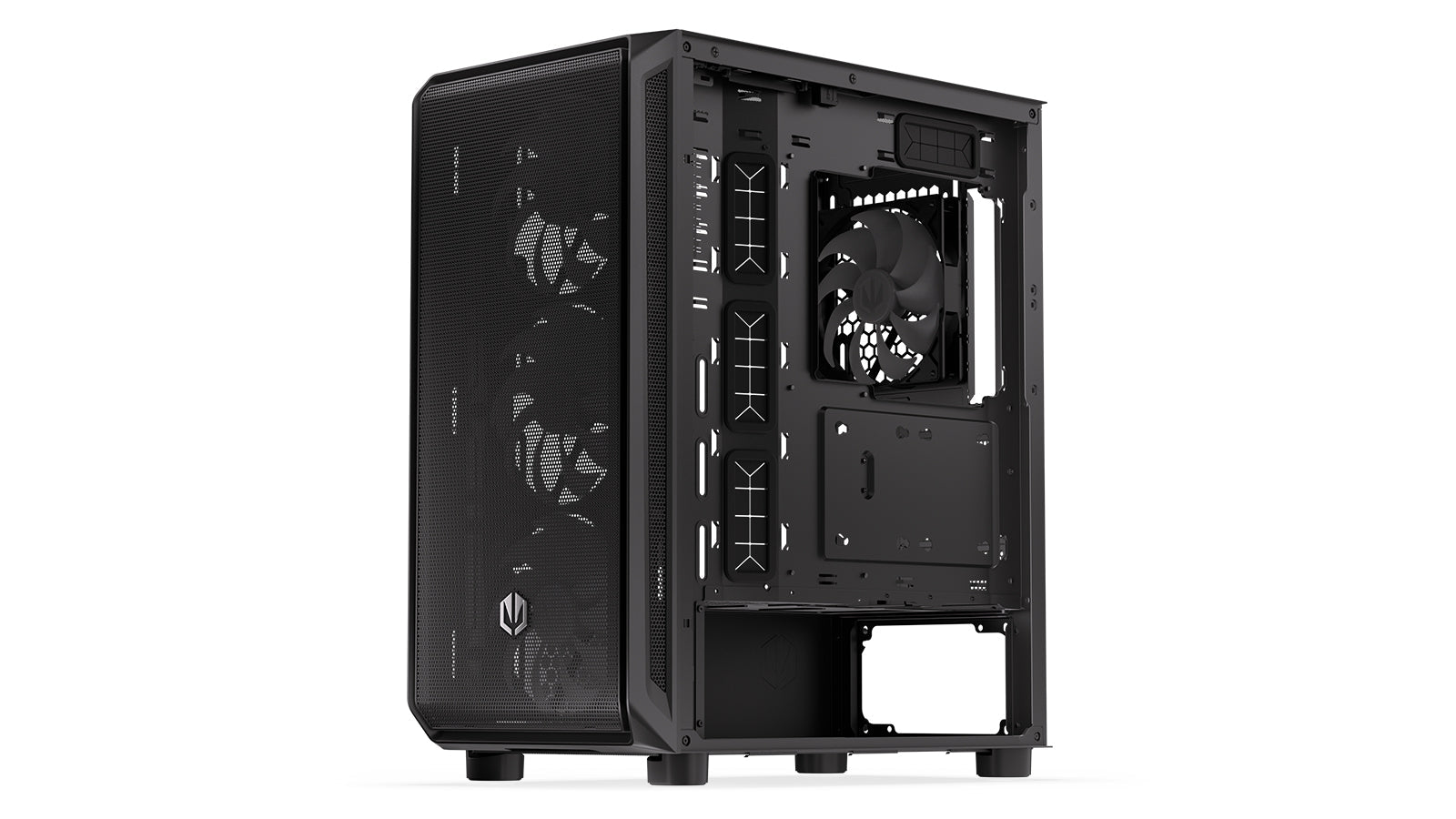 Endorfy Arx 500 ARGB Mid-Tower ATX PC Gaming Case - High Airflow, Tempered Glass, RGB Lighting (EY2A011) - Perfect for Gaming Rigs & Streaming Setups