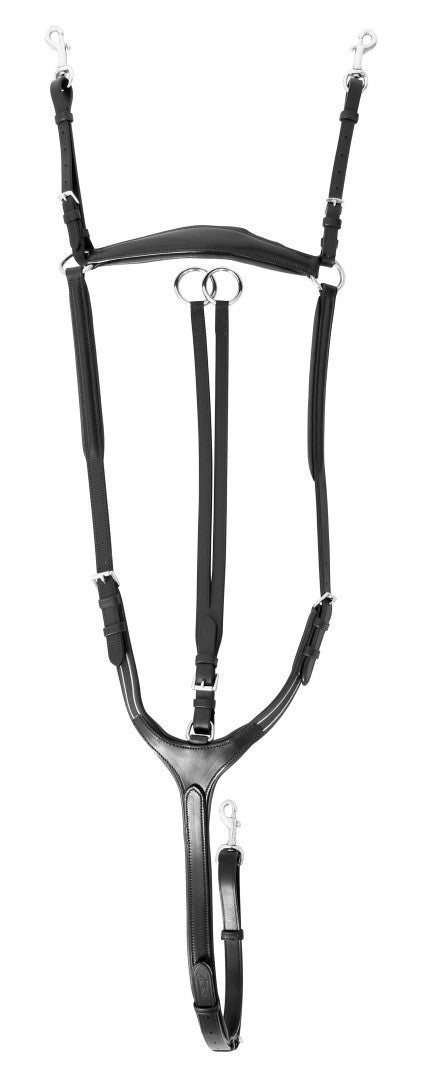 Cavallino Martingale 3 Point Breastplate for Horses - Adjustable Leather Equestrian Training Gear for Jumping & Dressage | Perfect for Show Riding & Stable Training