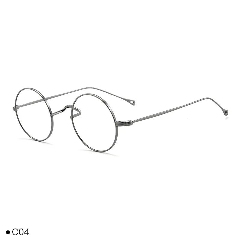 Stylish Aimee Unisex Full Rim Small Round Titanium Eyeglasses 11136 - Lightweight & Durable Frame for Reading, Work, and Everyday Wear