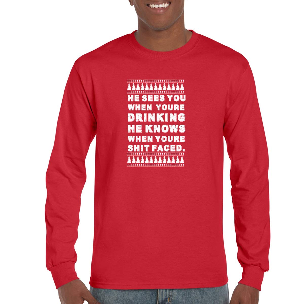 Funny Christmas Wine T-Shirt - Holiday Drinking Humor Gift for Happy Hour