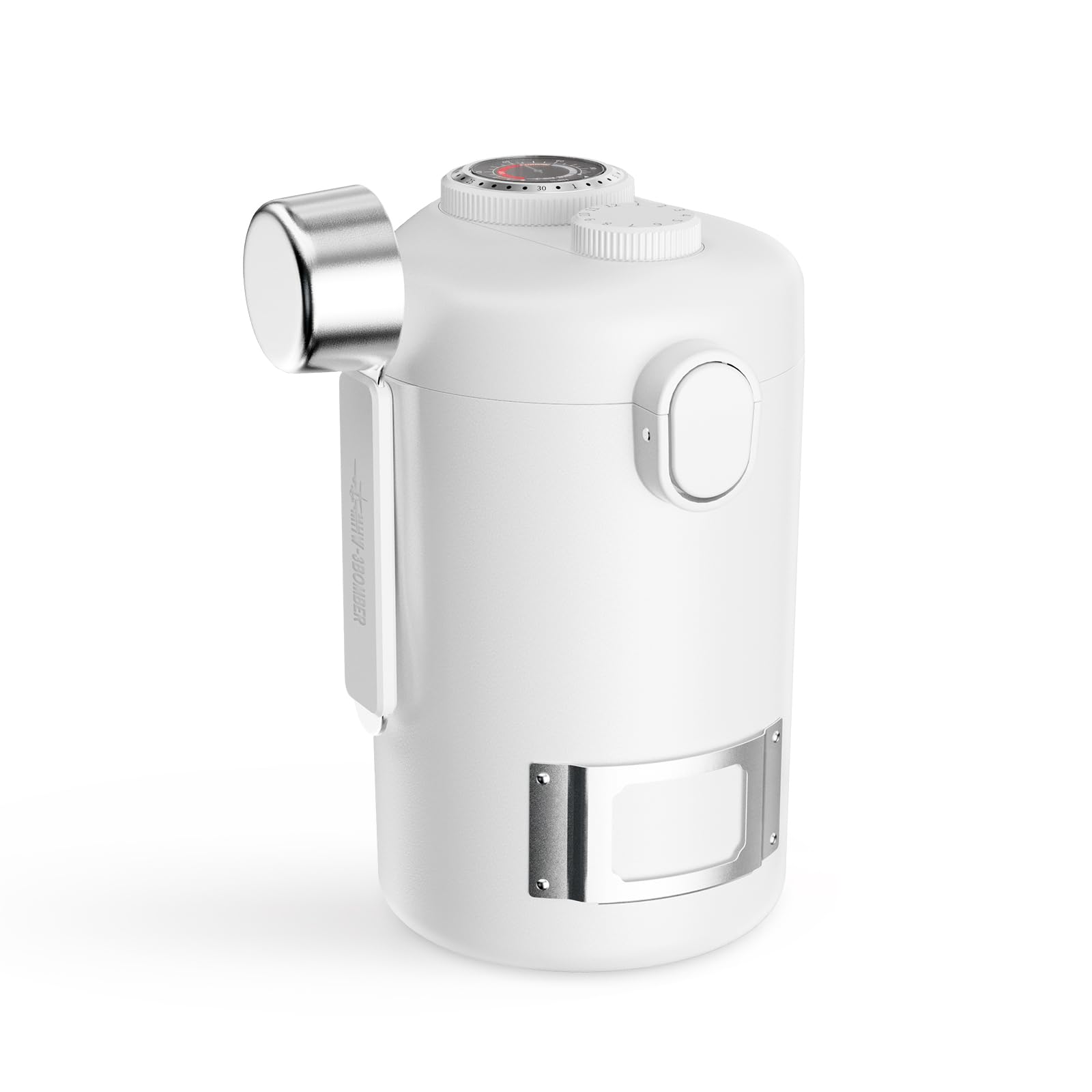 Premium Electric Conical Burr Coffee Grinder with Airtight Canister - Adjustable Grind Size for Espresso, Drip & French Press - Compact Countertop Design for Home & Office Use (White)
