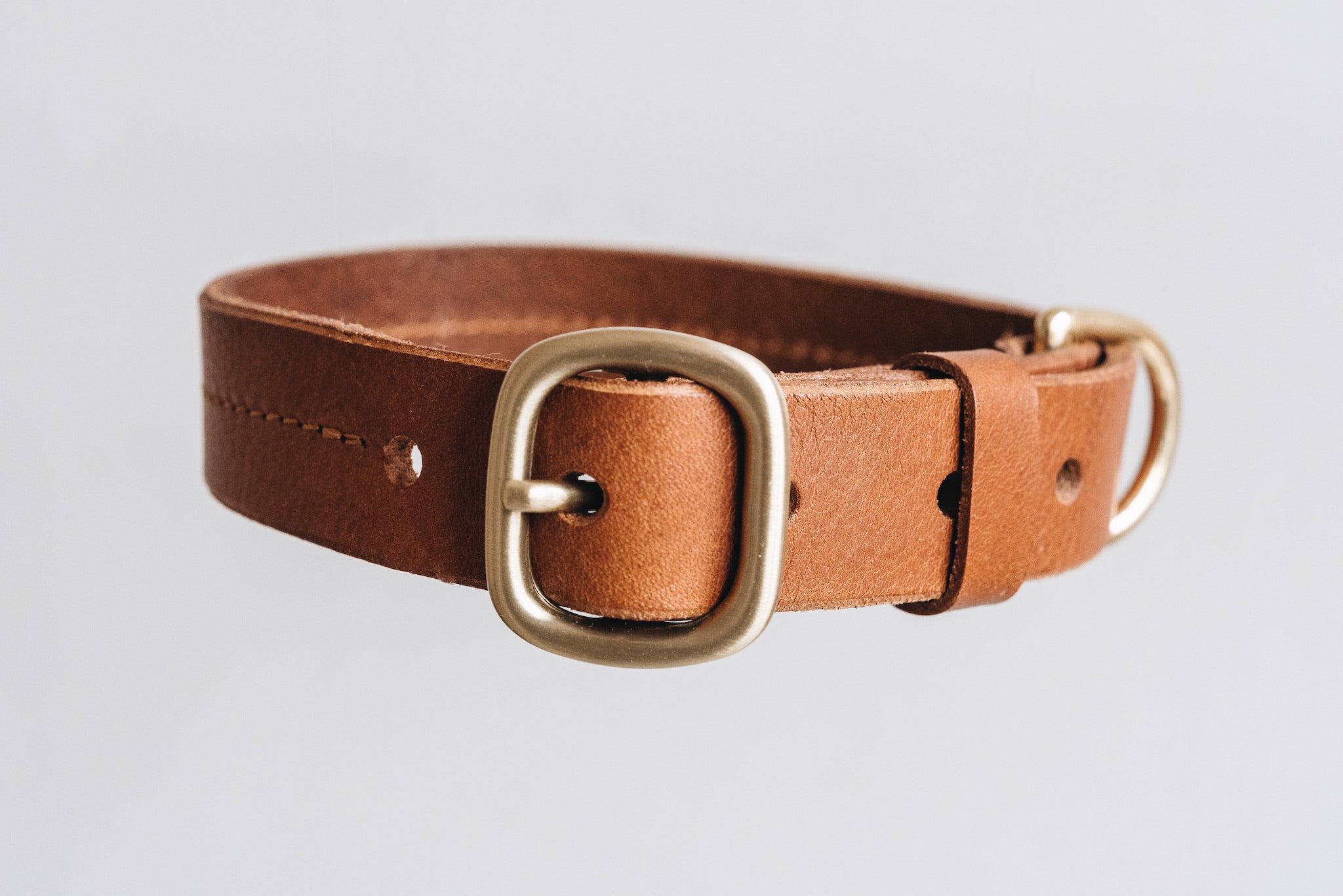 Premium Genuine Fir Leather Dog Collar - Durable & Comfortable Pet Collar for Small Medium Large Dogs - Perfect for Daily Walks, Training & Outdoor Adventures