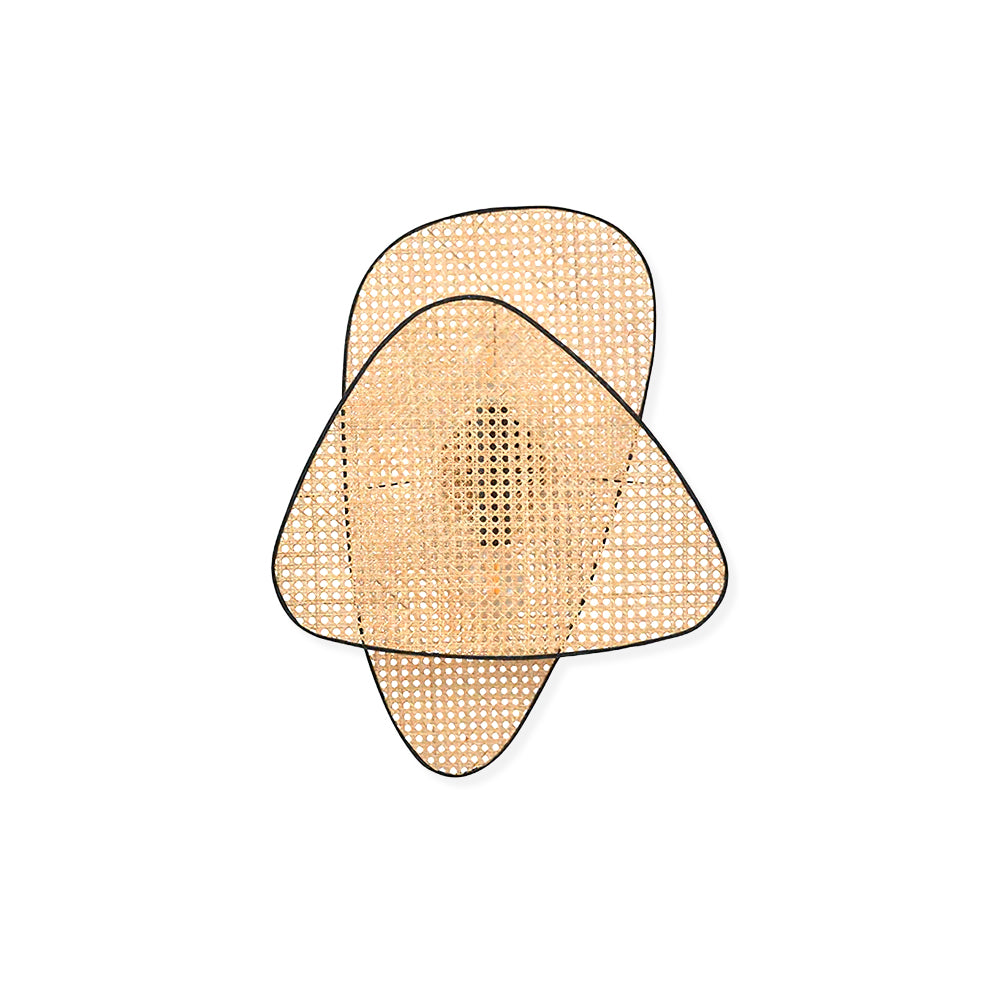 Elegant Woven Rattan Screen Cannage Sconce Wall Light - Perfect for Bedroom, Living Room, and Patio Decor