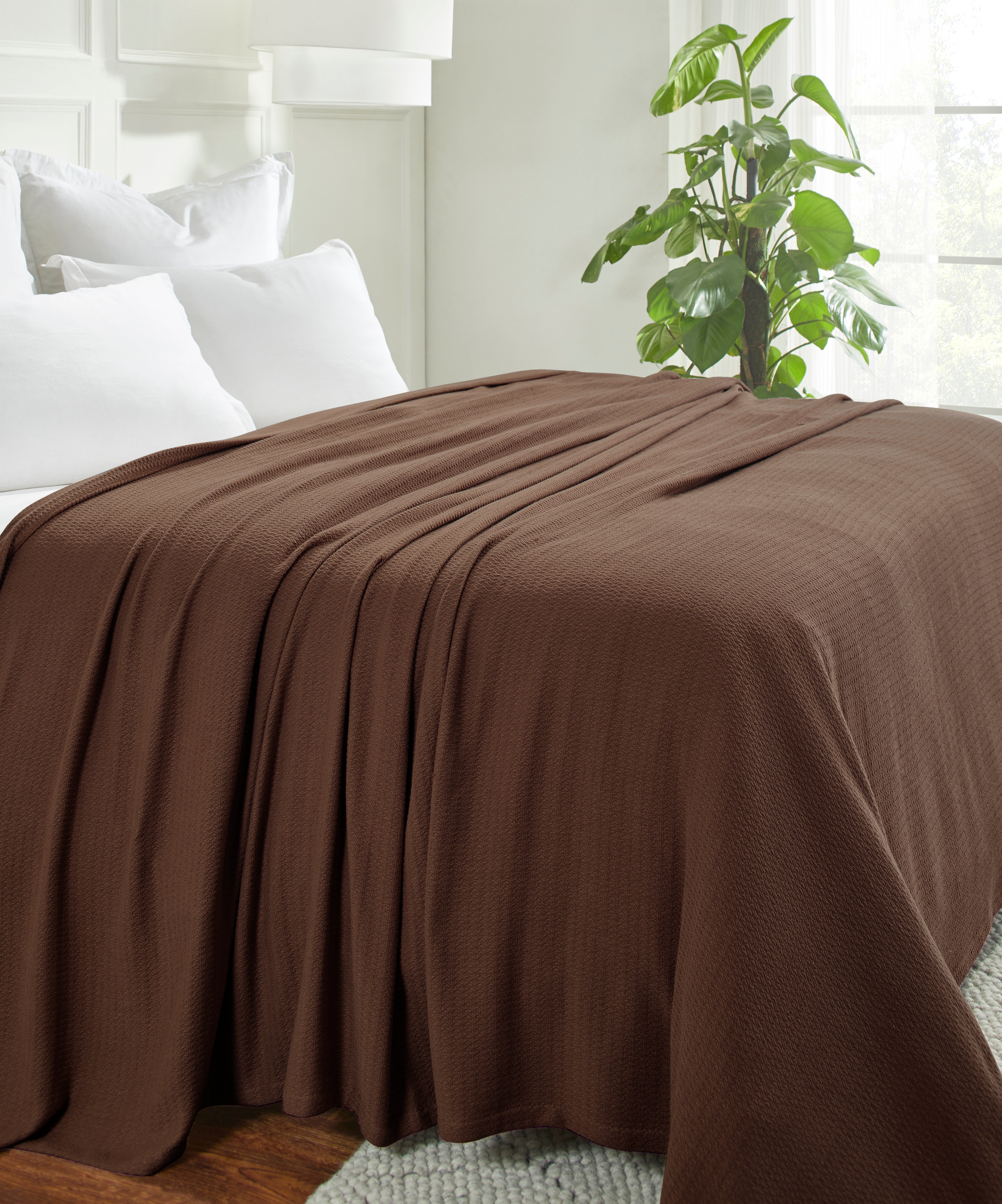 Premium Textured Cotton Waffle Weave Blanket - Soft & Breathable Throw for Bed, Sofa & Couch - Cozy Home Decor Gift for All Seasons