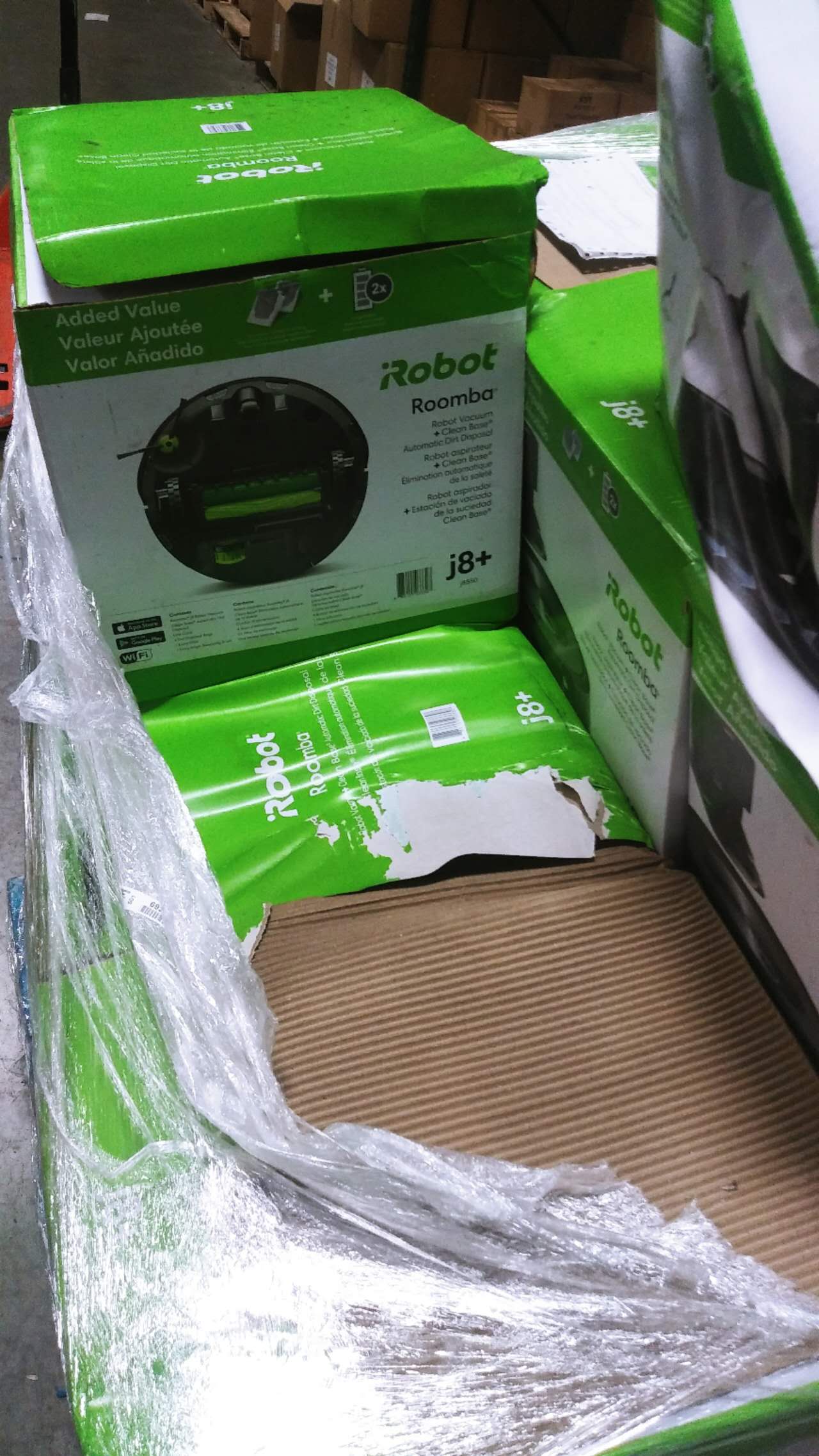 iRobot Roomba j8+ (8550) Wi-Fi Connected Self-Emptying Robot Vacuum - Brand New (Damaged Box) - Smart Home Cleaning for Hardwood Floors & Carpets