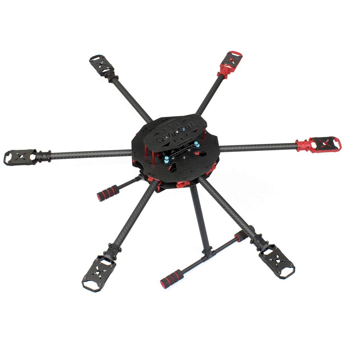 QWinOut Q650 3K Carbon Fiber 6-Axis Folding Arm FPV Drone Frame Kit with Landing Gear - Lightweight UAV Quadcopter DIY Build for Aerial Photography, Racing & Professional Filming