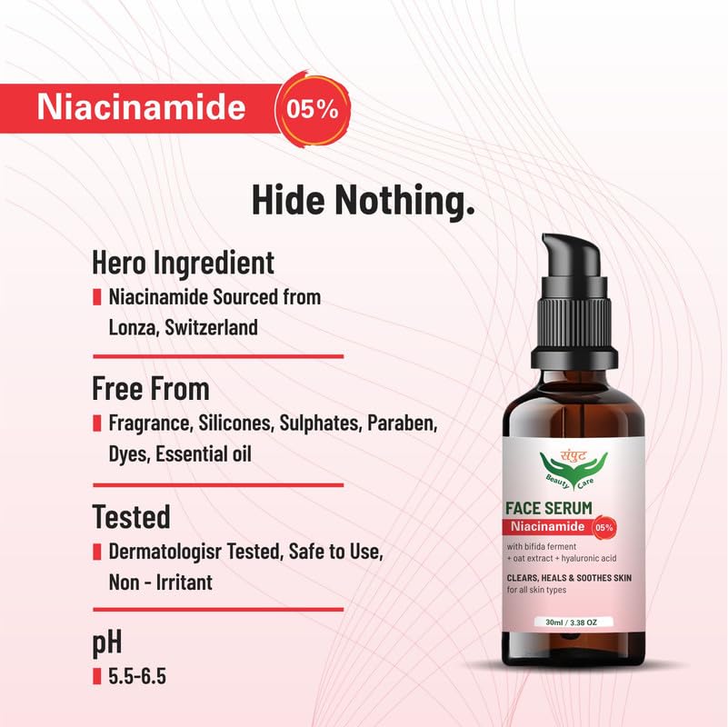 Niacinamide 5% Face Serum - Brightens & Soothes Skin for All Types | Daily Skincare Routine